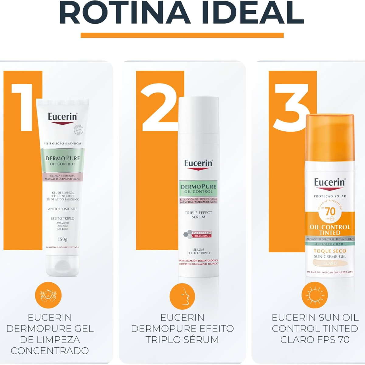 Sun Oil Control Creme Facial Tinted Claro FPS 70 50ml