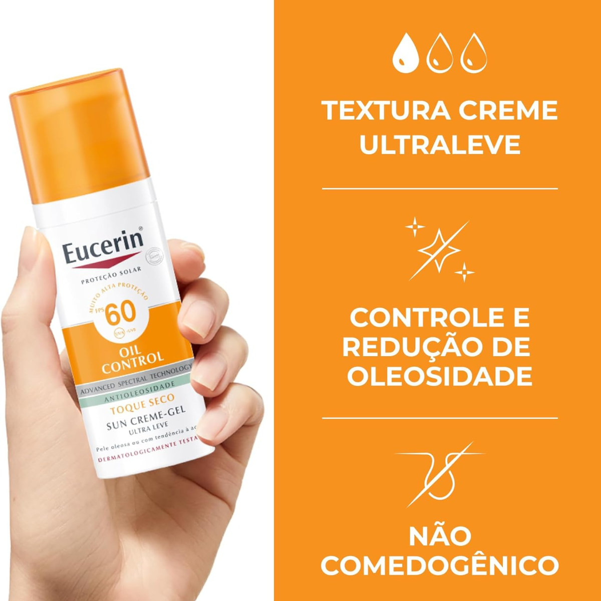 Sun Oil Control Creme Facial FPS 60 - Protetor Solar Facial 50g