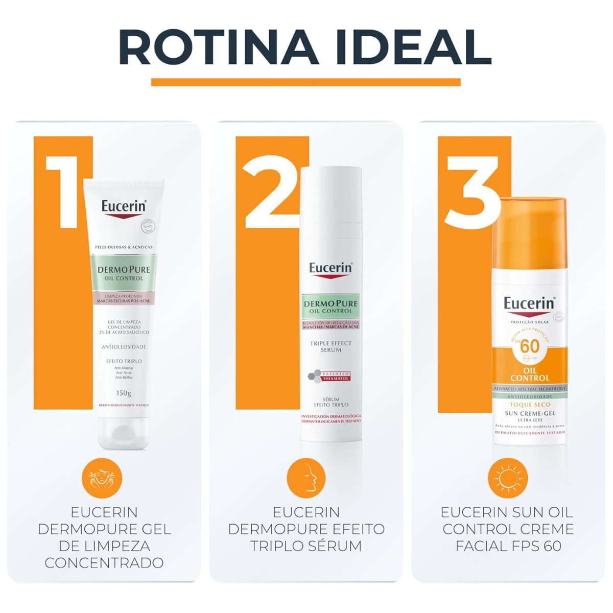 Sun Oil Control Creme Facial FPS 60 - Protetor Solar Facial 50g
