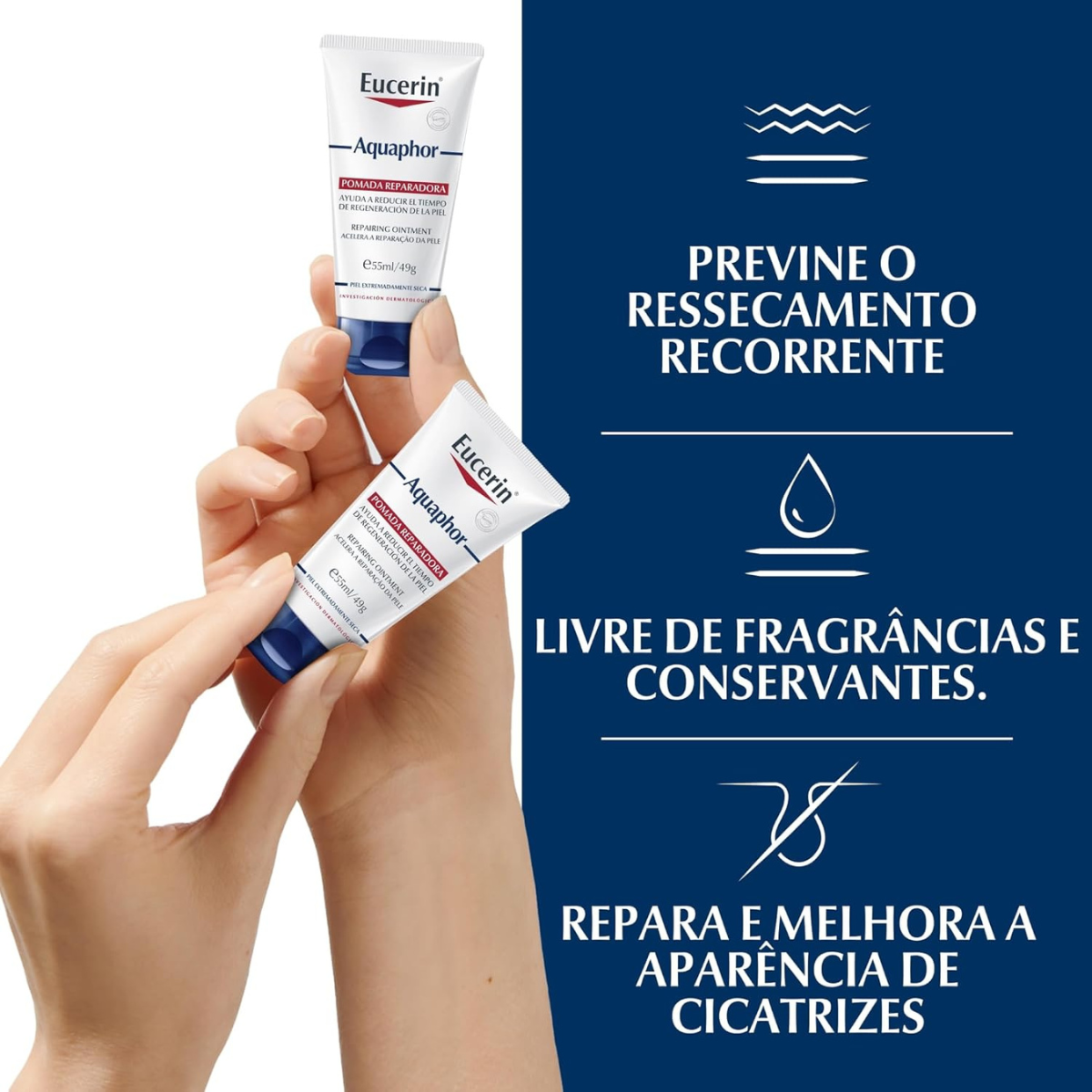 Aquaphor Pomada Reparadora Dia e Noite 49G