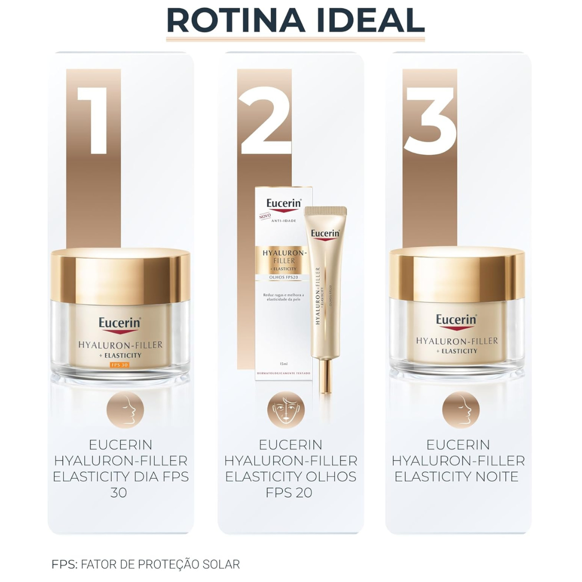 Hyaluron-Filler + Elasticity Olhos Creme Antirrugas Fps 15 15Ml